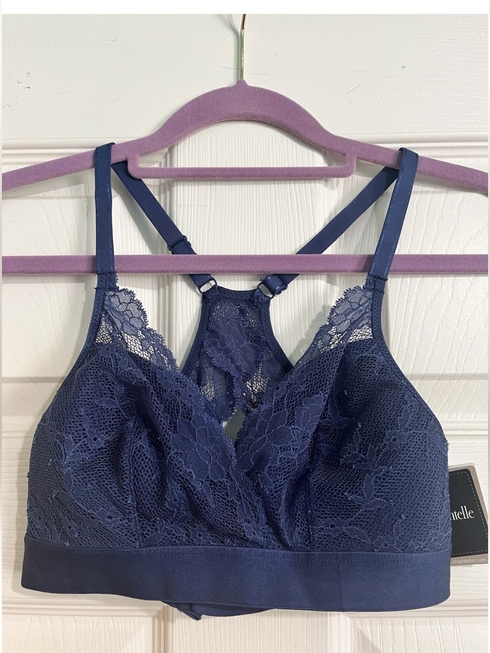 Chantelle Lace Racerback Bralette in Navy
